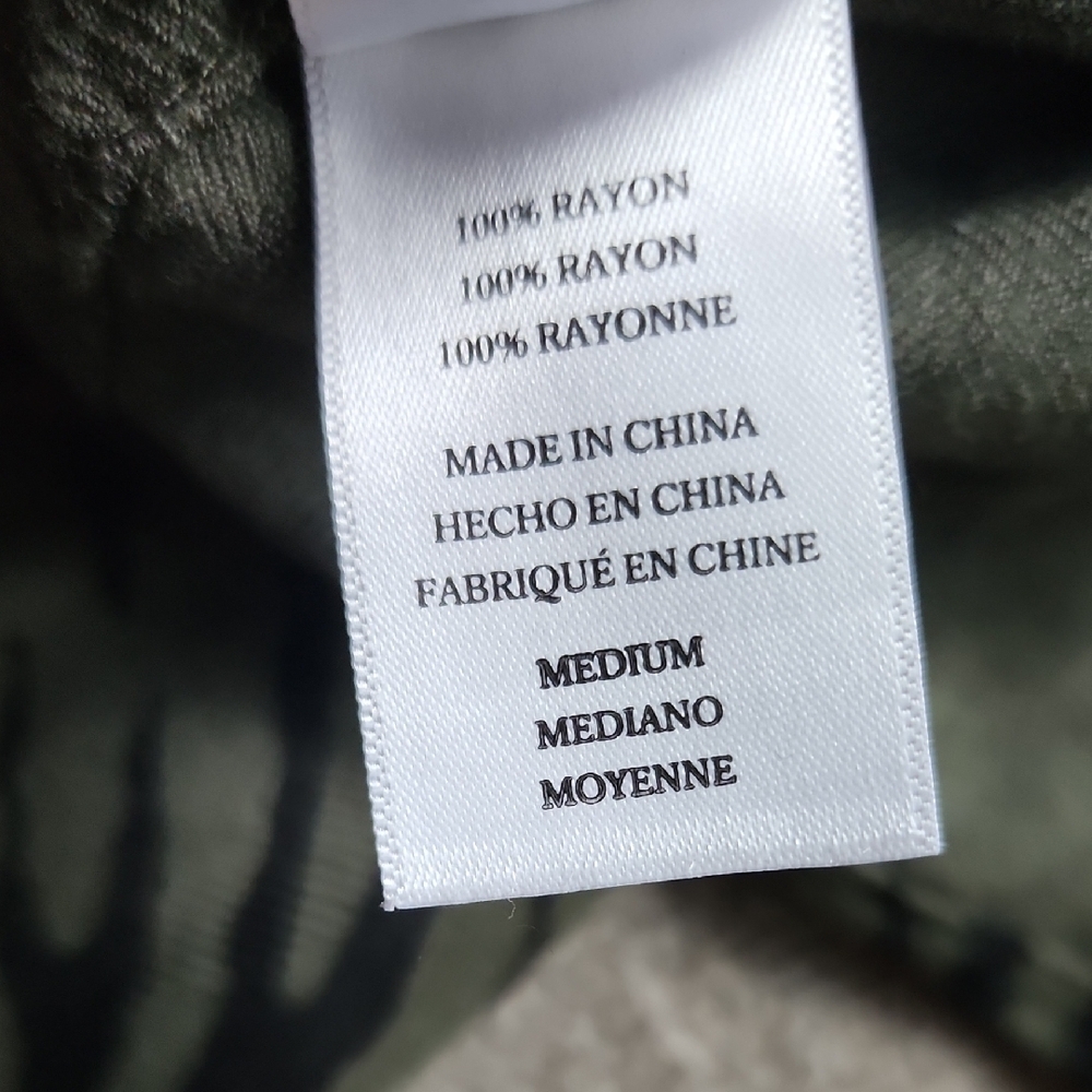 Rails Zebra Print Button-Down Shirt Olive Black Women’s - Picture 8 of 11